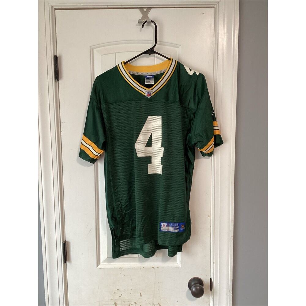 Brett Favre Boy’s XL Jersey Reebok NFL Green Mesh Green Bay‎ Packers #4